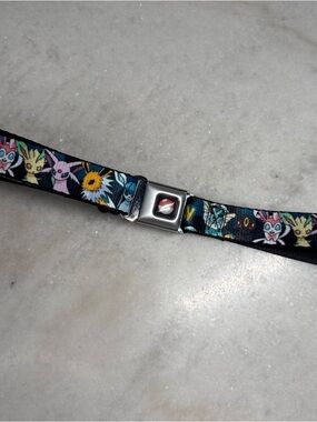 Buckle Down Pokemon Seatbelt Belt Squirtle Bulbasaur Pikachu Belt Buckle AOP
